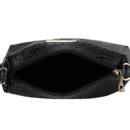Bagsy Malone Iconic Crocodile Print Black Sling Bag image 4
