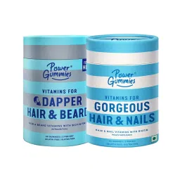 Power Gummies Hair Vitamins with Biotin & Dapper Hair & Beard Gummies - 120 gummies-image-41