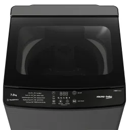 VOLTAS beko 7 Kg 5 Star Fully Automatic Top Load Washing Machine (WTL7006UAA, Aqua Wave Drum, Medium Grey) image 3