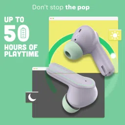 noise Pop Buds TWS Earbuds with Environmental Noise Cancellation (IPX5 Water Resistant, Hyper Sync, Lilac Pop) image 5