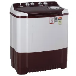 LG 8 kg 5 Star Semi Automatic Washing Machine with Lint Filter (P8030SRAZ.ABGQEIL, Burgundy) image 5