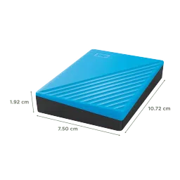 wd Western Digital My Passport 4TB USB 3.2 Hard Disk Drive (WDBPKJ0040BBL-WESN, Blue) image 2