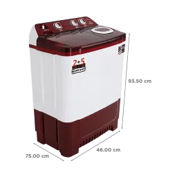 White Westinghouse 7 kg Semi Automatic Washing Machine with Pulsator Washing Technique (SFW7000, Burgundy) image 2