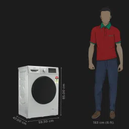 Croma 7 kg 5 Star Fully Automatic Front Load Washing Machine (CRLW070FLF31625, 16 Wash Programs, Silver Grey) image 3