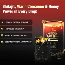 Bargad Himalayan Shilajit Honey Sticks Cinnamon Flavour, 30 Stick(s) image 1