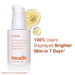 Neude 20% Vitamin C Serum - Glutathione+Red Algae+Kakadu Plum, C-Bionic Super Serum for Skin Brightening-image-90