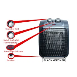 BLACK & DECKER BXSH2001IN  2000W Quartz Room Heater with Auto Revolving Heater (Oscillation Function image 5