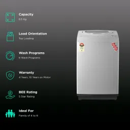 IFB 6.5 kg 5 Star Fully Automatic Top Load Washing Machine (Aqua, TL-RBR, BLDC Motor, Light Grey) image 2