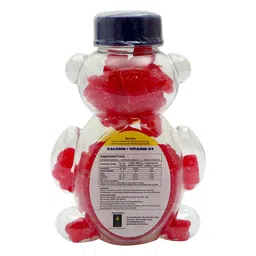 British Life Sciences Happi Kidz Calcium & Vitamin D3,  60 gummies  Strawberry  image 2