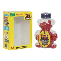 British Life Sciences Happi Kidz Calcium & Vitamin D3,  60 gummies  Strawberry  image 1
