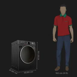 IFB 7 kg 5 Star Wi-Fi Fully Automatic Front Load Washing Machine (Elite BXN 7012HK, Eco Inverter Motor, Black Hairline) image 3