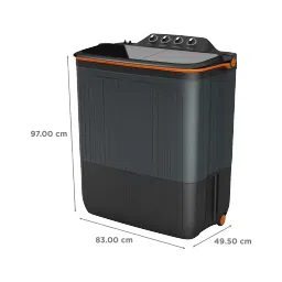 LLOYD 8 kg 5 Star Semi Automatic Washing Machine with 3 Wash Programs (GLWMS80AVGEL, Grey) image 3