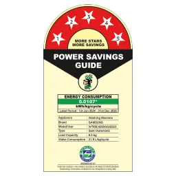 SAMSUNG 8.5 kg 5 Star Semi Automatic Washing Machine with Rat Protection (WT75B3200RR/TL, Dark Grey) image 4