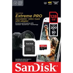 SanDisk Extreme Pro MicroSDXC 128GB Class 3 200MB/s Memory Card image 5