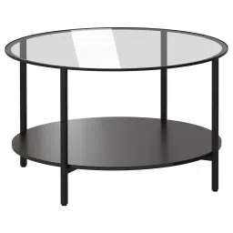 vittsjö Coffee table, black-brown/glass, 75 cm-image-9