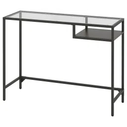 vittsjö Laptop table, black-brown/glass, 100x36 cm-image-60