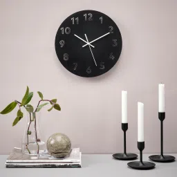ikea tunnis Wall clock, black, 30 cm image 2