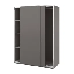 ikea pax / hasvik Wardrobe, dark grey/dark grey, 150x66x201 cm-picture-19