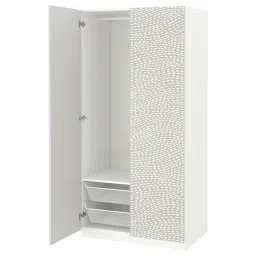 ikea pax / mistudden Wardrobe combination, white/grey patterned, 100x60x201 cm-picture-18