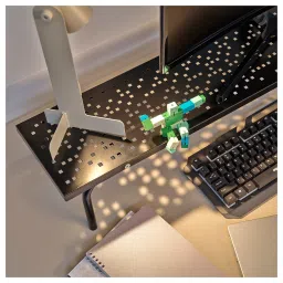 ikea lånespelare Monitor stand, black, 97x19 cm image 5