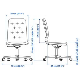 ikea mullfjället Conference chair with castors, Naggen beige image 3