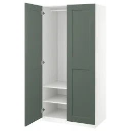 pax / grimo Wardrobe combination, white/grey-green, 100x60x201 cm-image-75