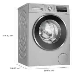 BOSCH 9/6 kg 5 Star Inverter Fully Automatic Front Load Washer Dryer (Series 4, WNA14408IN, Anti-Vibration Side Panel, Silver) image 3