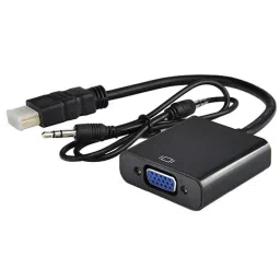 HDMI to VGA Converter with Audio - Black image 1