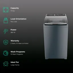 Whirlpool 7.5 kg Fully Automatic Top Load Washing Machine (SW Pro Plus, 31558, Spiro Wash Action, MidNight Grey) image 2
