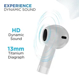 urbn Beat 800 TWS Earbuds with Environmental Noise Cancellation (IPX5 Water Resistant, Fast Charging, White) image 5