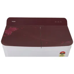 Haier 8 kg 5 Star Semi Automatic Washing Machine with Anti Bacterial Vortex Pulsator (178, HTW80-178, Burgundy with Flower) image 4
