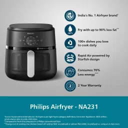 PHILIPS 2000 Series 6.2L 1700 Watt Digital Air Fryer with Rapid Air Technology (Black) image 5