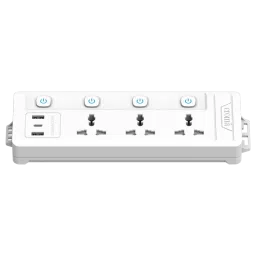 Croma 6 Amps 3 Sockets Surge Protector (2 Meters, Child Safety Shutters, White) image 5