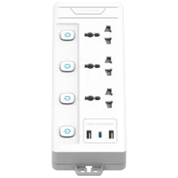 Croma 6 Amps 3 Sockets Surge Protector (2 Meters, Child Safety Shutters, White) image 4