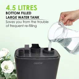 AGARO Glory 4.5L Ultrasonic Humidifier with 360 Degree Adjustable Nozzle (Auto Shut Off, Grey) image 4