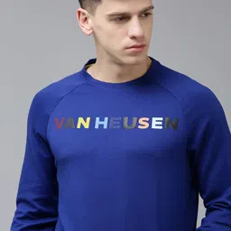 Van Heusen Flex Men Brand Logo Print Knitted Sports Active Fit Sweatshirt-picture-36