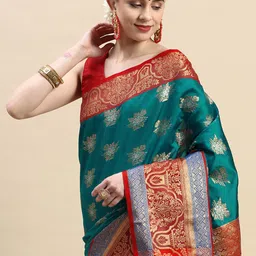 Royal Rajgharana Saree Ethnic Motifs Zari Pure Silk Kanjeevaram Saree-picture-33