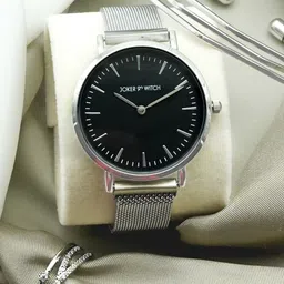 JOKER & WITCH Women Silver-Toned & Black Star Light Lover Triangle Watch Gift Set JWLT181-picture-47