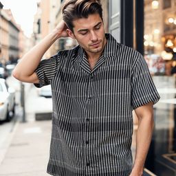 Celio Classic Checked Spread Collar Curved Cotton Boxy Casual Shirt-image-9