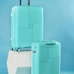 Nasher Miles Singapore HardSide Polypropylene Set of 2 S/M Light Blue Trolley Bags 55-65cm-image-1