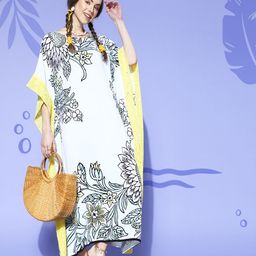 The Kaftan Company Women Stunning Blue Printed New Age Kaftan Swimwear-picture-12