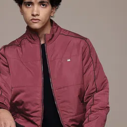 The Roadster Lifestyle Co. Full Sleeves Mock Collar Bomber Jacket-picture-24