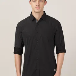 MERCHANT MARINE Men Black Classic Slim Fit Printed Cotton Casual Shirt-image-15