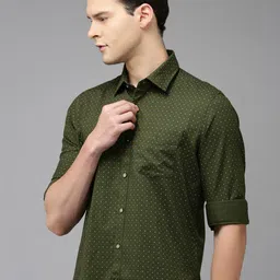 Van Heusen Sport Slim Fit Micro Ditsy Printed Pure Cotton Casual Shirt-picture-24