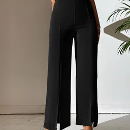 BAESD Women Relaxed Straight Leg High-Rise Wrinkle Free Parallel Trouser-picture-11