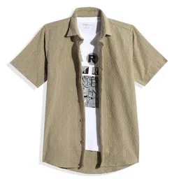 CHARCHIT Boys Comfort Textured Shirt With T-Shirt-picture-34