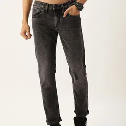 Flying Machine Men Black Micheal Slim Tapered Fit Heavy Fade Stretchable Jeans-picture-14