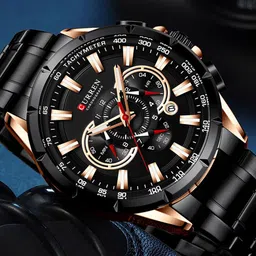 Curren Men Patterned Round Dial & Bracelet Style Straps Analogue Watch CR-8363-image-42