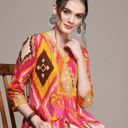 Readiprint Fashions Geometric Printed Pure Cotton Tunic with Trousers-picture-11