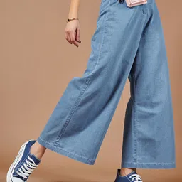 The Roadster Lifestyle Co High-Rise Stretchable Wide Leg Jeans-image-22